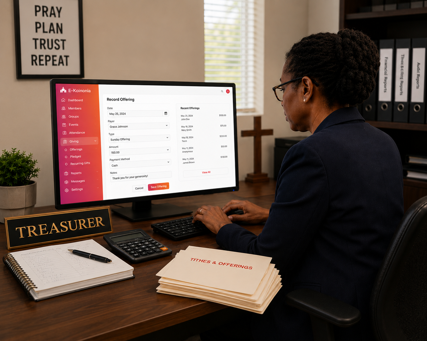 Treasurer recording finance